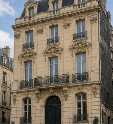 Façade d'hôtel particulier restaurée